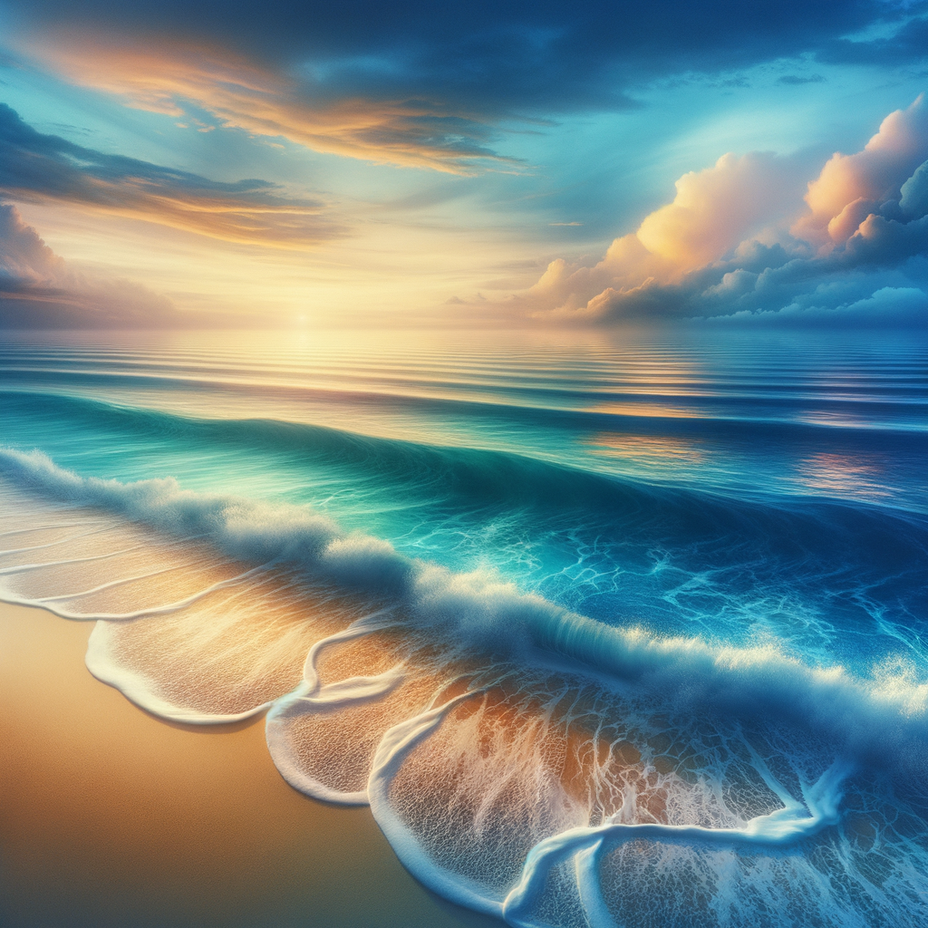 Calm ocean waves symbolize tranquility and emotional balance