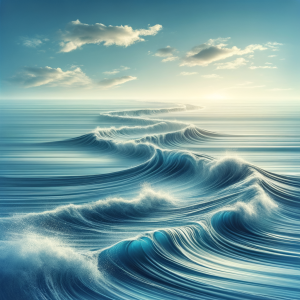 Endless ocean waves under a clear sky signifying continuous motivation.
