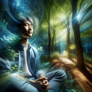 Overcome Learning Distractions Student sitting peacefully in nature, representing the elimination of distractions