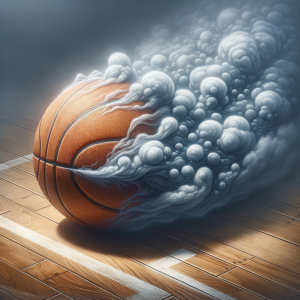 Visual representation of overcoming mental barriers in basketball