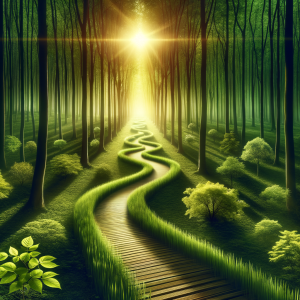 Relaxed path symbolizing the journey to business success