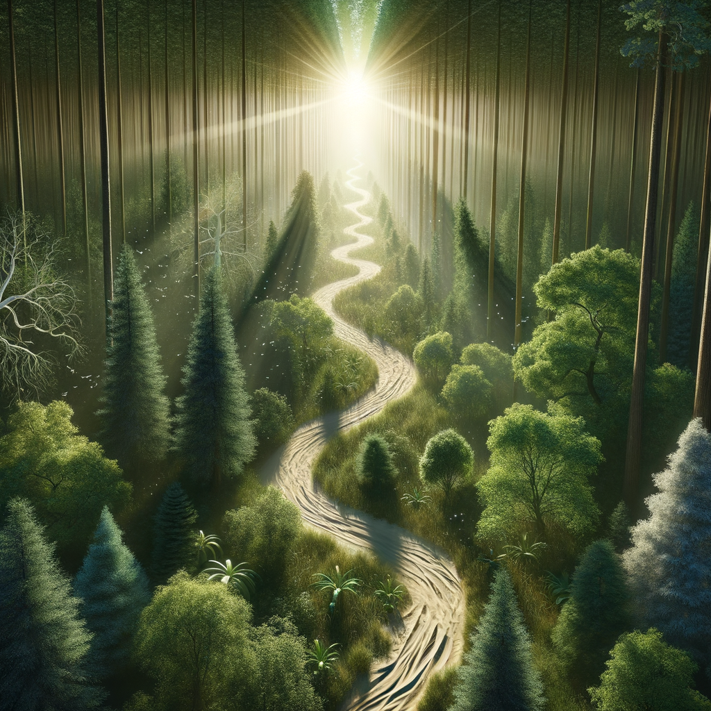 Visual representation of a pathway to personal growth and increased confidence