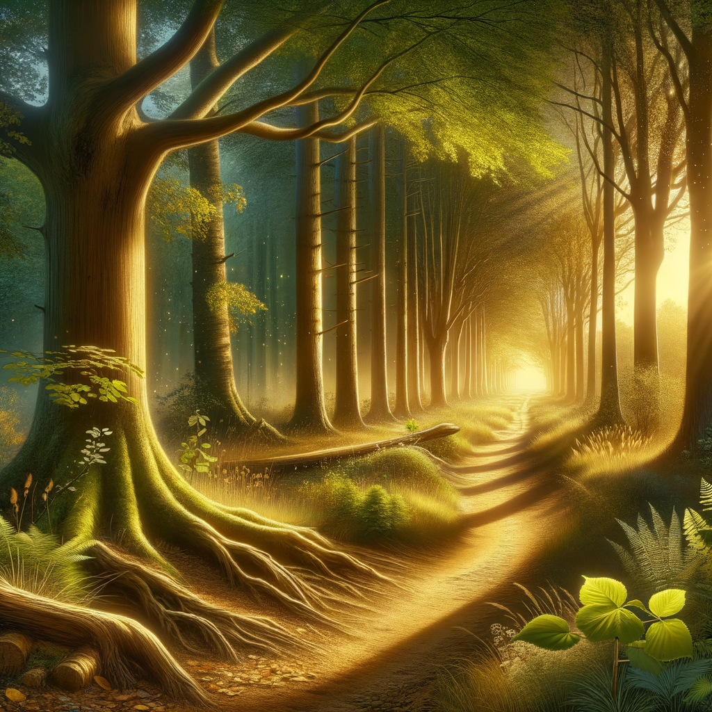 Serene natural pathway symbolizing a journey to charismatic leadership