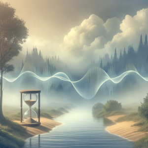 Soothing audio waves representing a peaceful hypnosis experience for better time management