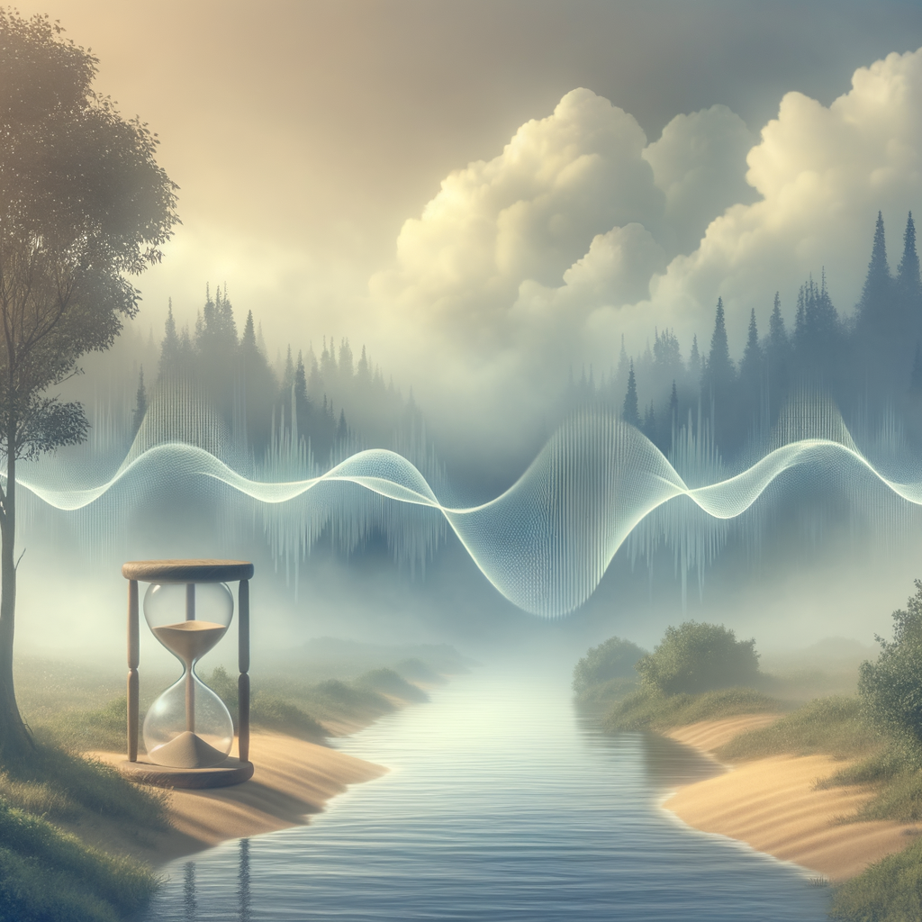 Soothing audio waves representing a peaceful hypnosis experience for better time management