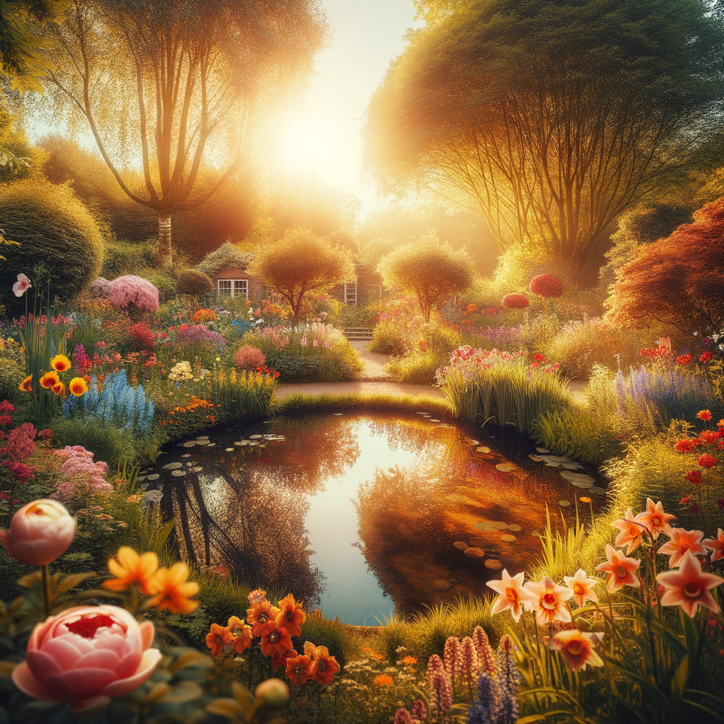 Serene garden scene symbolizing hope and calmness for cancer journeys