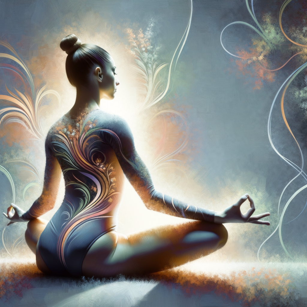 Gymnast visualizing success through peaceful hypnosis