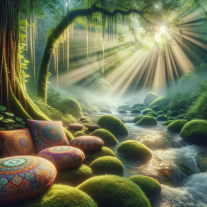 tranquil meditation environment for relaxation
