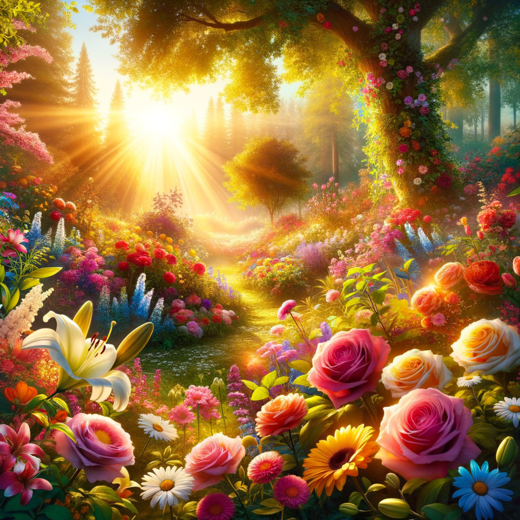 sunlit garden symbolizing calm childbirth preparation