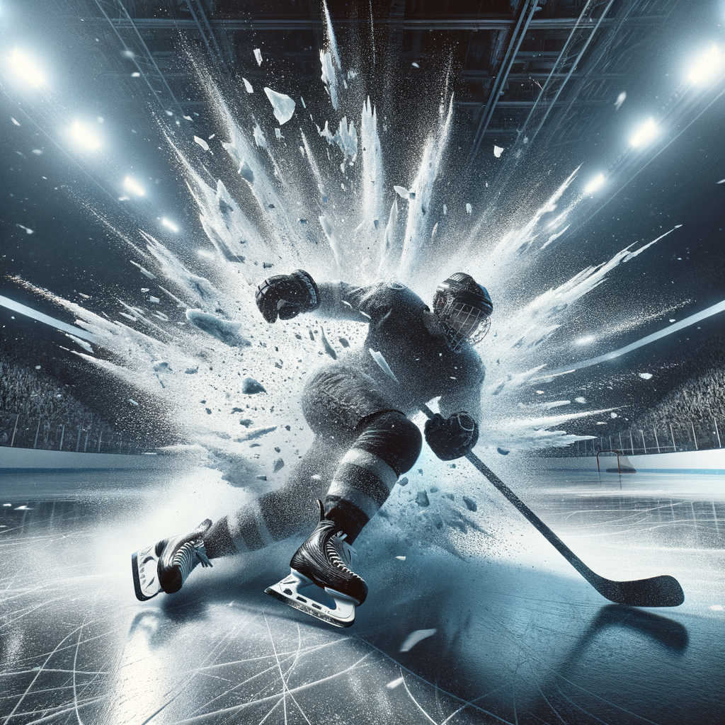 Capturing dynamic movement of ice during a hockey game