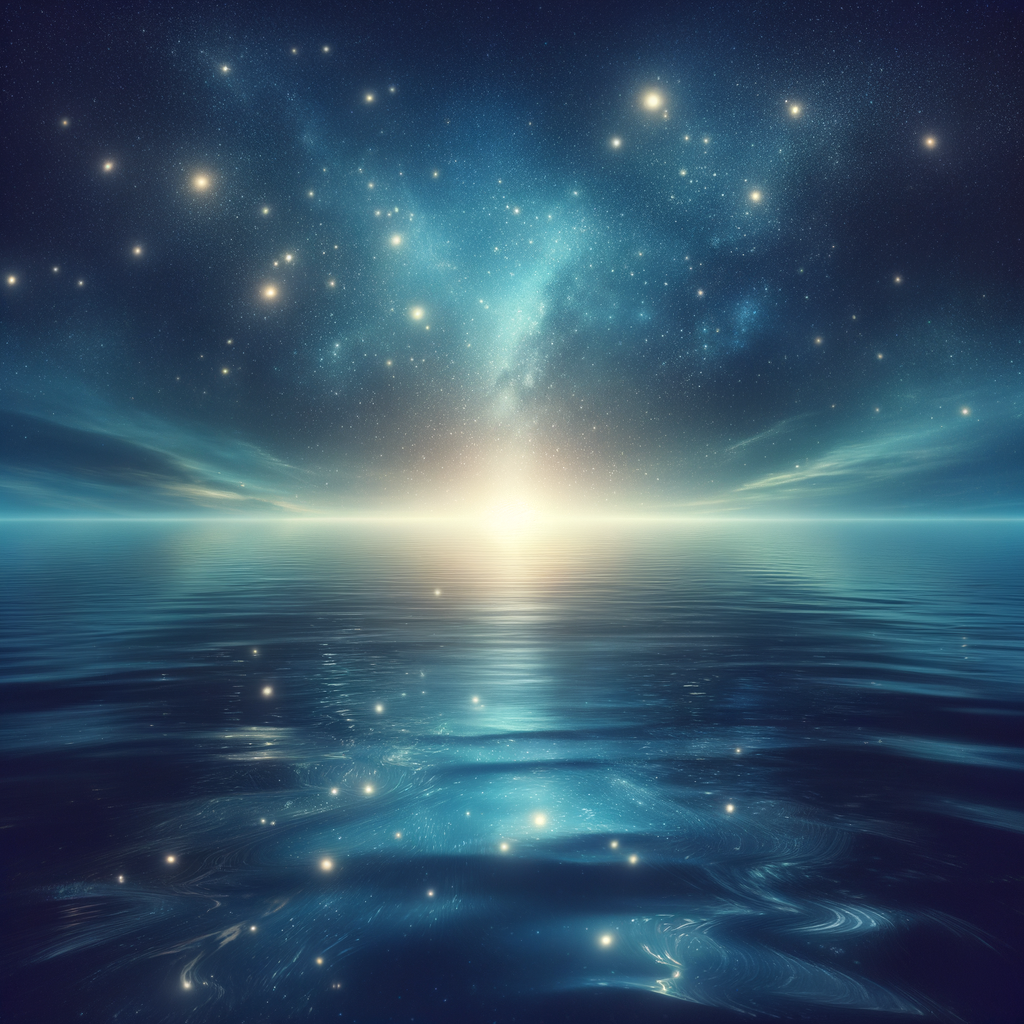 Reflective water surface representing dreams and potential in swimming