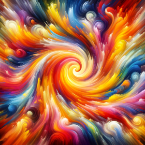 Artistic depiction of vibrant colors symbolizing relationship excitement