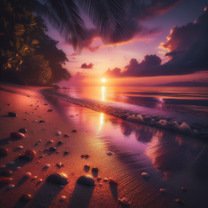 Person relaxing with soothing ocean waves in the background