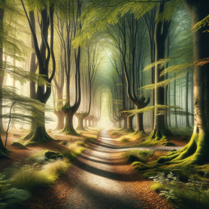a serene nature-inspired scene illustrating relaxation and focus