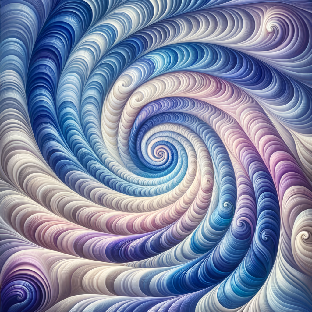 Soothing hypnotic spiral patterns for relaxation