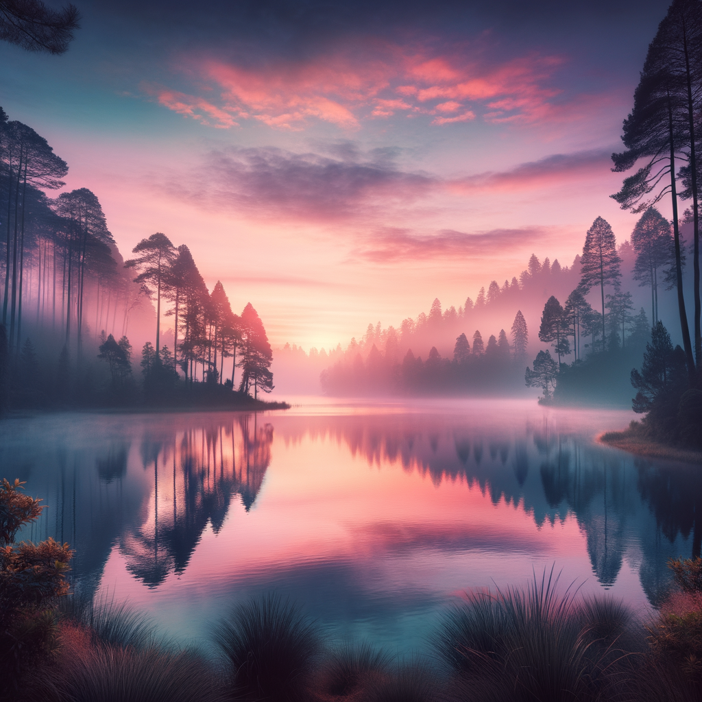 Relaxing landscape for hypnosis audio