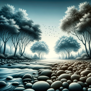 Inspiring serene nature scene for stress relief
