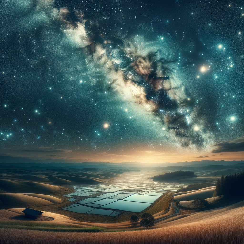 Peaceful night beneath a star-studded sky