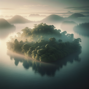 Visualization of a serene hypnosis journey to self-empowerment