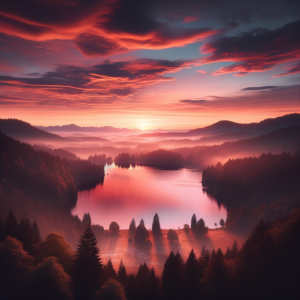 A calm and serene landscape promoting peace of mind