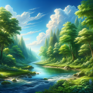 calming nature scenery conveying peace and tranquility