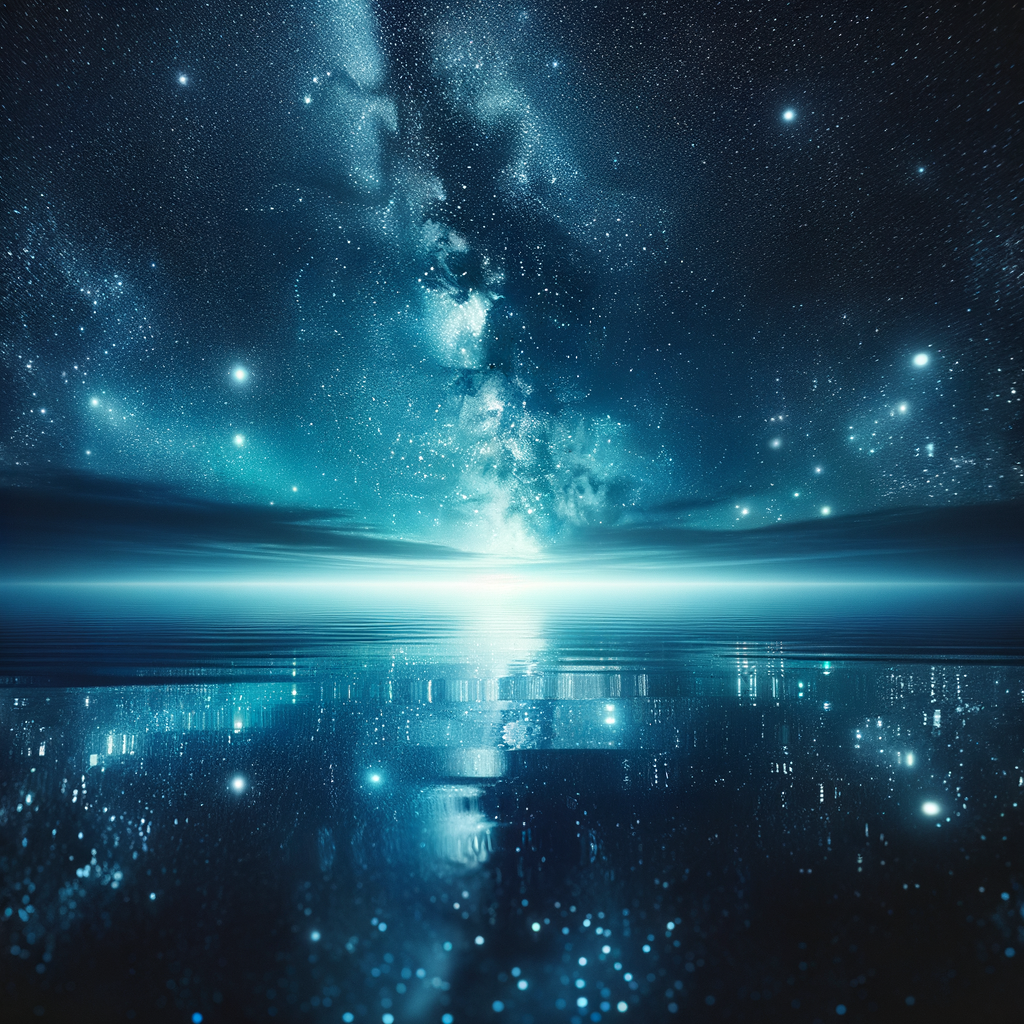 Tranquil night sky over calm waters enhancing restful sleep