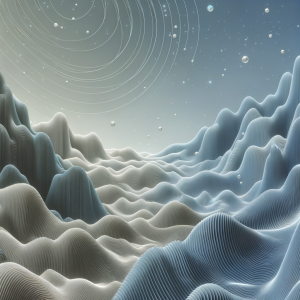 An abstract visualization of sound waves flowing gently