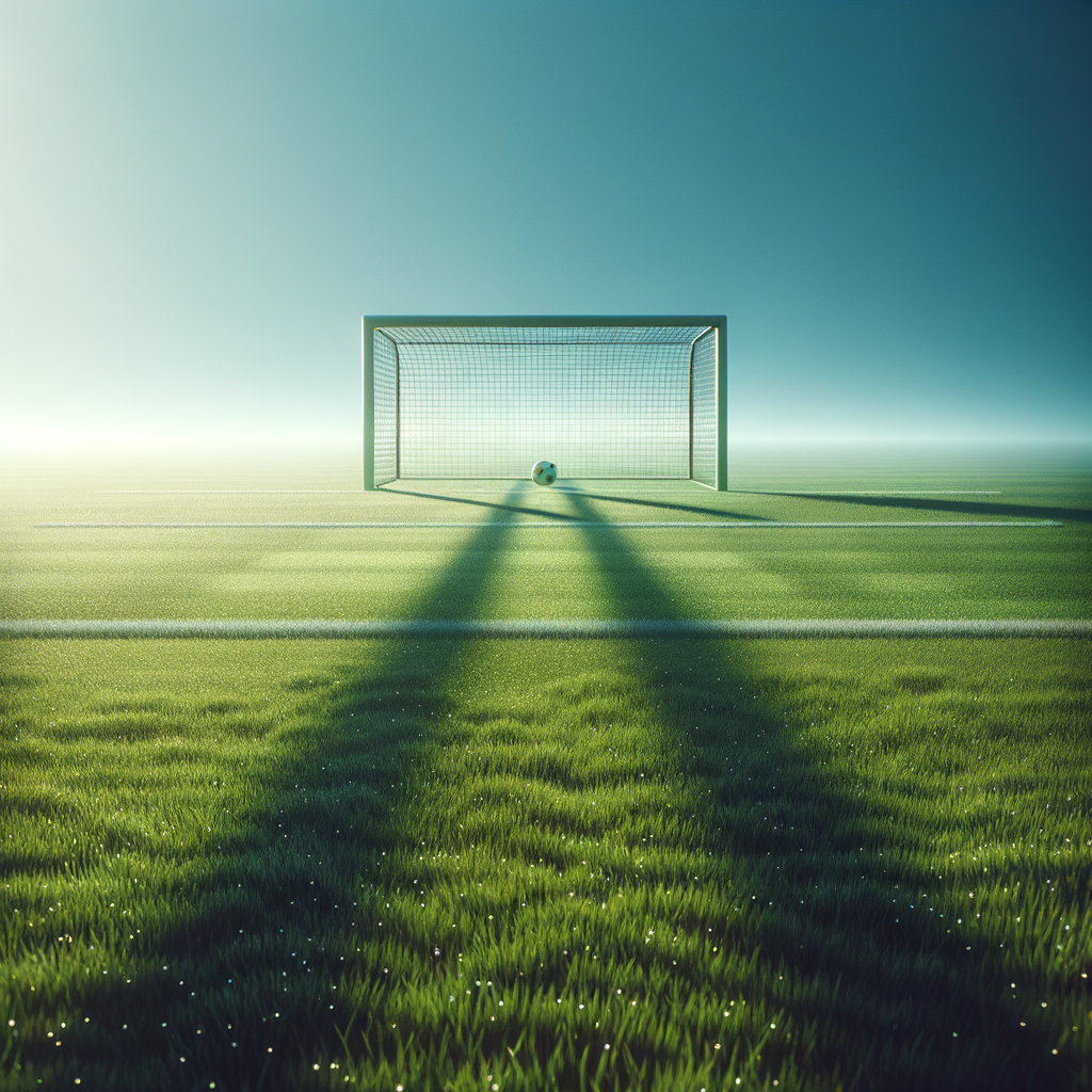 Soccer field with a goal in the distance symbolizing goals and potential