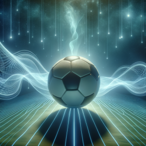 Visualization of a soccer ball surrounded by a serene, glowing aura, symbolizing mental focus and hypnosis.