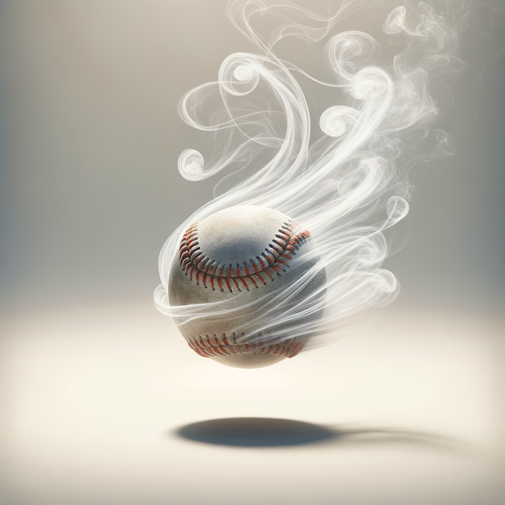 A dreamy depiction of a softball in motion signifying focus and clarity
