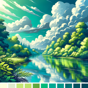 soothing river landscape for hypnosis self-belief swimming