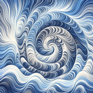Abstract sound waves representing hypnosis audio