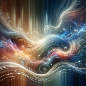 Soothing sound waves illustration Wavy sound waves symbolizing calming audio