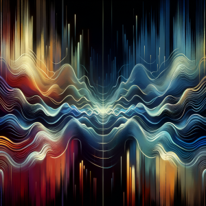 Visual representation of soothing sound waves for relaxation