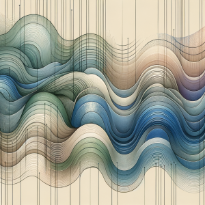 An abstract visual representation of soothing sounds