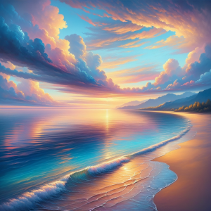 Tranquil water waves symbolizing inner peace and relaxation.