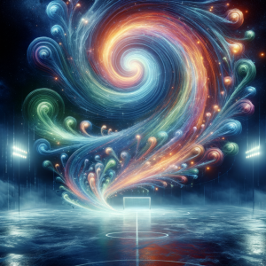 Creative energy spiraling on an ice rink