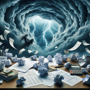 Visual representation of stress due to financial problems