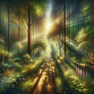 A calming forest pathway illustrating mental preparedness in rugby