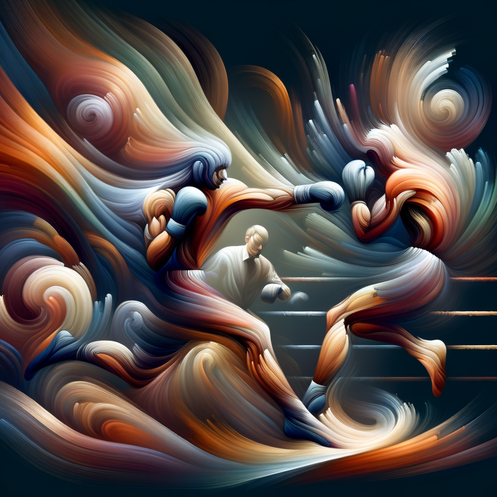 Visual depiction of rhythmic and harmonious elements in boxing