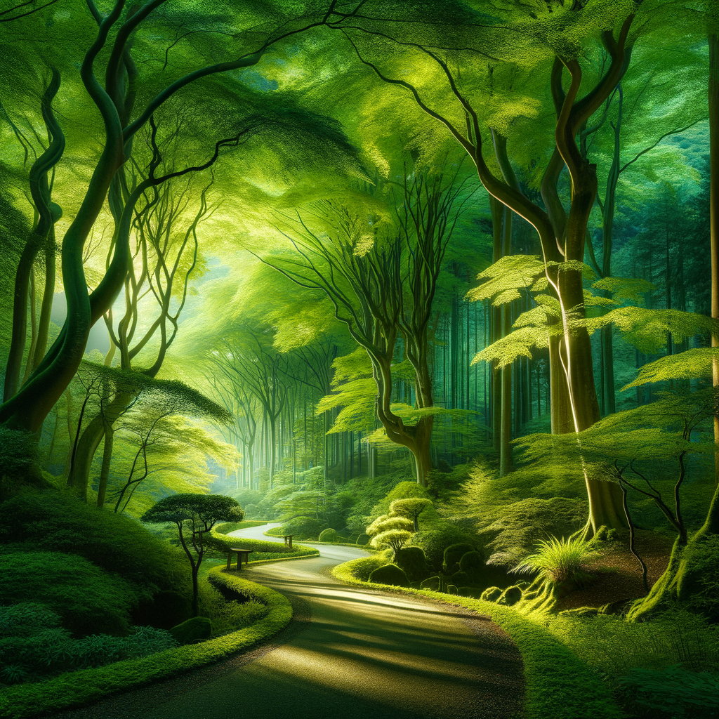 serene path with gentle sunlight representing a journey to wellness