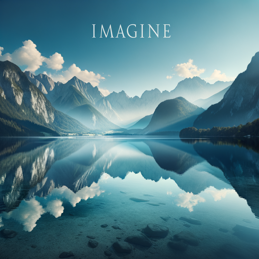 A peaceful lake surrounded by mountains, symbolizing serenity and stress relief through hypnosis.