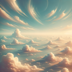 Peaceful clouds and clear sky representing tranquil hypnosis