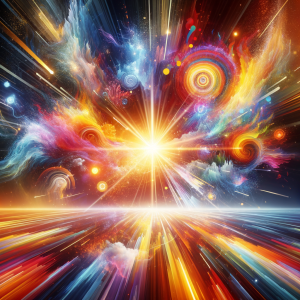 Visualization of inner power and energy emanating from a volleyball player