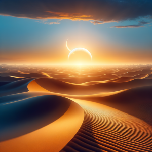 An empty desert landscape symbolizing untapped potential and productivity