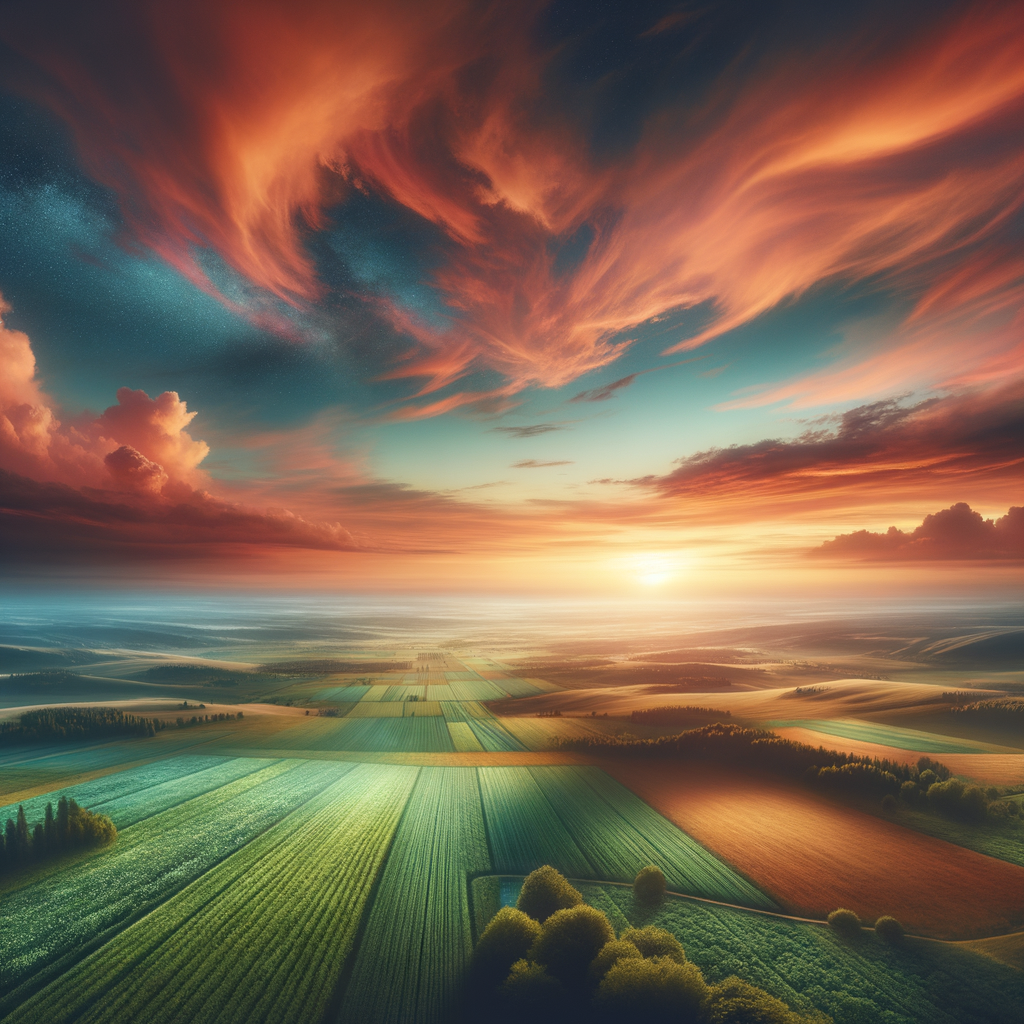 A vast open landscape at twilight, suggesting possibilities and dreams