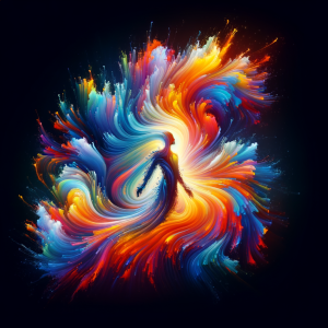 Visualization of boundless energy flowing through the body