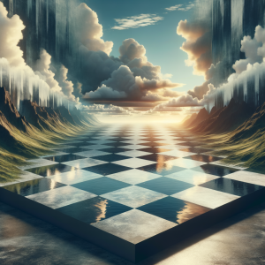 Hypnosis audio with chess visualization concept