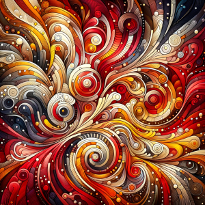 Artistic representation of flowing patterns and warm tones to symbolize intimacy.
