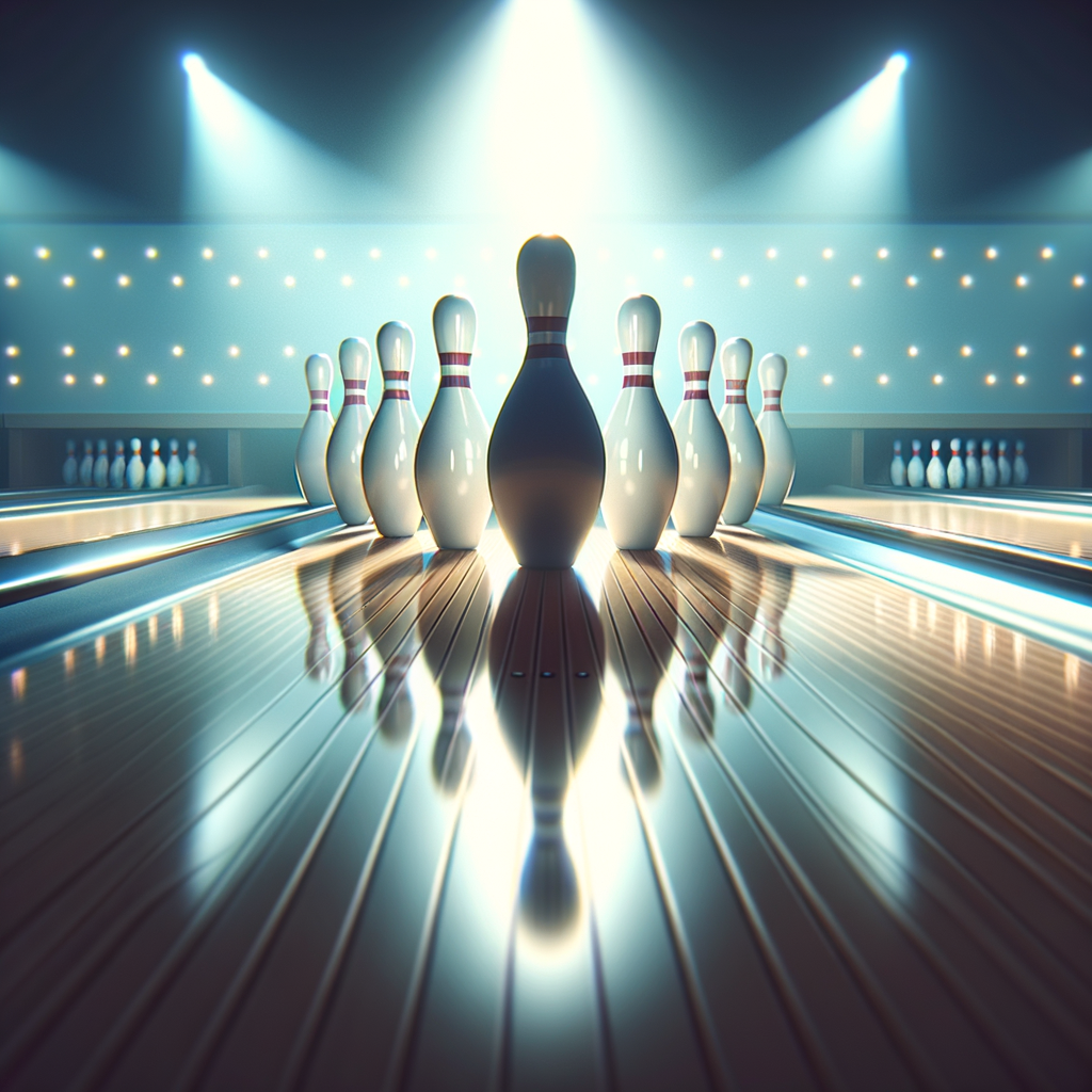 The visual depiction of a bowling lane leading to a perfectly positioned strike opportunity.